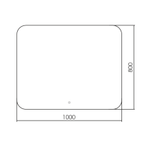 Зеркало Art&Max Modica 100x80 с подсветкой, AM-Mod-1000-800-DS-F