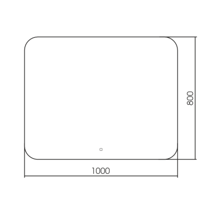 Зеркало Art&Max Modica 100x80 с подсветкой, AM-Mod-1000-800-DS-F