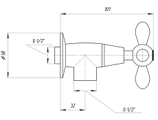 Запорный вентиль Migliore Princeton Plus ML.PRP-8058.BR бронза