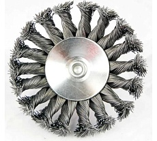 Щетка дисковая для дрели витая 100x6 мм Skrab 35440