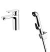 Смеситель для раковины Aquatek Ника AQ1812CR с гигиен.душем,  хром