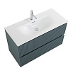 Тумба с раковиной BelBagno Uno 100 см Голубой матовый