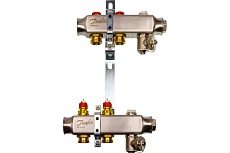 Комплект коллекторов Danfoss SSM-2 с кронштейнами для 2 контура 088U0972