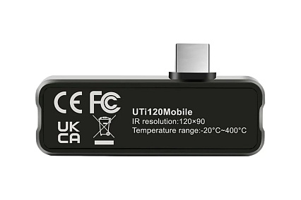 Портативный тепловизор для смартфона UNI-T UTi120Mobile -20/+400c, ИК-разрешение 120x90 пикселей, ПО Android 00-00012003