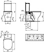 Унитаз-компакт напольный Ideal Standard Tesi Aquablade V0005D (с бачком и сиденьем SoftClose)