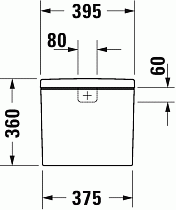 Бачок для унитаза Duravit D-Neo 094410 для подключения снизу слева