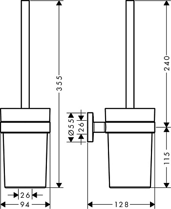 Ершик Hansgrohe Logis Universal 41722000