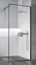 Душевая перегородка Vincea Walk-In VSW-1HP900FLGM 90x200 вороненая сталь, рифленое