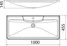 Раковина BelBagno BB1000/455-LV-MR-ALR 100 см