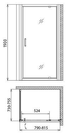 Душевой уголок Gemy Sunny Bay S28150-A75 80x75