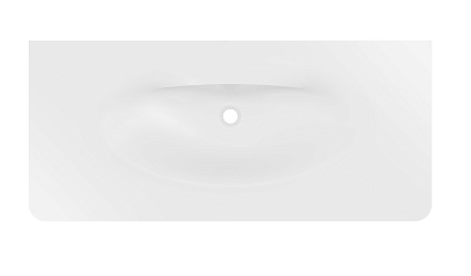 Раковина Vincea Caprise VCB-4CA120MWG 120 см, Corian, белый матовый/серый матовый