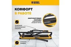 Плиткорез рельсовый Denzel 600x16мм, каретка на подшипнике, стальная станина, усиленная рукоятка-пенал 877014