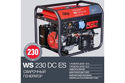 Сварочная электростанция Fubag WS 230 DC ES бензиновая, 220В 646247