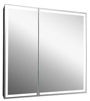 Зеркальный шкаф Континент Mirror Box LED 80x80 с подсветкой, МВК052