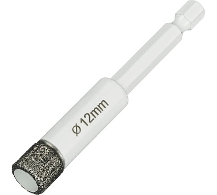Коронка алмазная по керамике и керамограниту 12 мм Diamond Industrial DIDKVP12S10