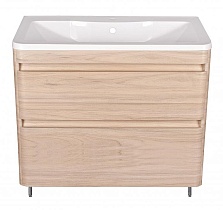 Тумба с раковиной Style Line Атлантика 90 см напольная, ясень перламутр