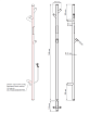 Полотенцесушитель электрический Bemeta 704151014 30W 103x1180 стойка, белый матовый