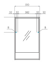 Зеркальный шкаф Акватон Рико 50 см ясень фабрик, 1A212302RIB90