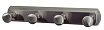 Крючок WasserKRAFT K-1074NICKEL, планка 4 крючка, никель