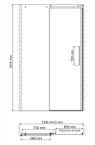 Душевая дверь WasserKRAFT Dinkel 58R31 140x200