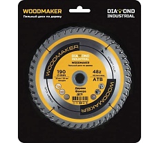 Диск пильный по дереву Woodmaker 190x30/20 мм, Z=48 ATB Diamond Industrial DIDD190Z48