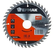 Диск пильный по дереву 165x30х20х16 мм, Z40, чистый рез Ермак 666-039