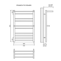 Полотенцесушитель электрический Lemark Pramen LM33810E П10 50x80