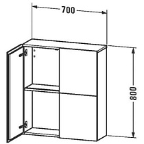 Шкаф навесной Duravit L-Cube 70 LC116709090 flannel grey satin matt