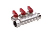 Резьбовой коллектор с кранами Aqualink вн-нар 3/4, 1/2х4 2426