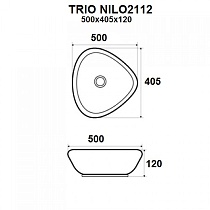 Раковина Nilo Trio 2112 50 см