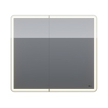 Зеркальный шкаф Lemark Element 90x80 с подсветкой LM90ZS-E, белый глянец