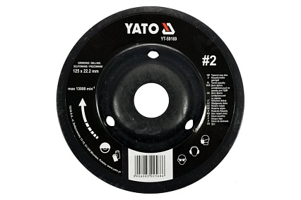 Диск-фреза шлифованный по дереву для УШМ, 125мм Yato YT-59169