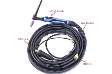 Горелка TIG WP 26 FX (4 м, M16x1.5, 2 pin, 35-50, воздушное охлаждение, AC160А/DC250A, 0.5-3.2 мм) Энаргит WP26FX-4-M16-2P-3550