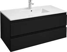Мебель для ванной Jacob Delafon Madeleine 100 см с раковиной-столешницей, матовый черный