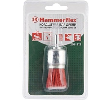 Кордщетка венчик с хвостовиком Flex 207-212 (22 мм; d6; нейлон) Hammer 62128