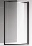 Шторка для ванны AQUAme AQM2859-9-R 90x140 правая, прозрачное стекло, черный