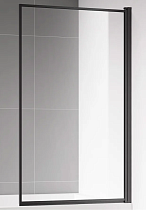 Шторка для ванны AQUAme AQM2859-9-R 90x140 правая, прозрачное стекло, черный