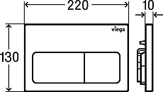 Кнопка смыва Viega Visign for Life 5 773724 модель 8601.1 хром матовый