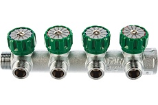Регулирующий коллектор FAR 3/4&quot; ВР-НР с 4 отв. 1/2&quot; НР межосев. 45 мм, плс.упл. FK 3824 3412TP