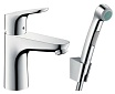 Смеситель для раковины Hansgrohe Focus 31927000 с гигиеническим душем