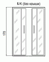 Душевой уголок River Don 80/24 MT 80x80 хром, матовое без поддона