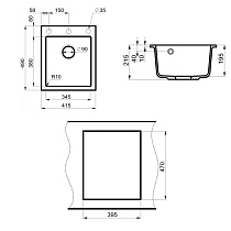 Кухонная мойка Point Динара PN3004B 42 см черный