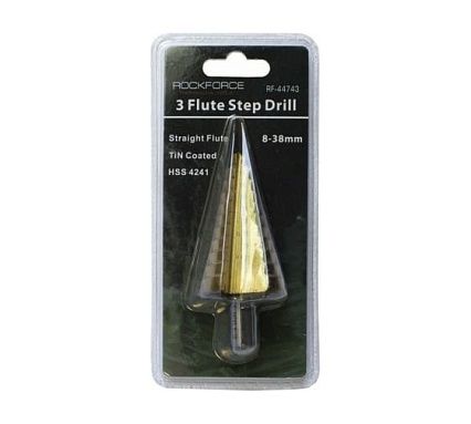 Сверло ступенчатое (8-38 мм; TIN HSS 4241 . Rockforce RF-44743