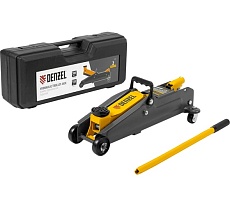 Домкрат гидравлический подкатной Denzel 2 т, 135-385 мм, в пластиковом кейсе 51231