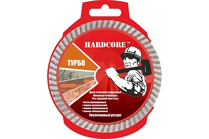 Диск отрезной алмазный Турбо (115x22.23 мм) Hardcore 181115