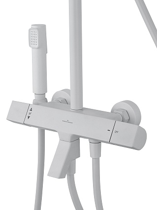 Душевая стойка Wonzon&Woghand The One WW-B3094-MW термостат, белый матовый