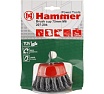 Кордщетка чашеобразная с хвостовиком Flex 207-204 (75 мм; d6; витая проволока) Hammer 32444