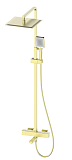 Душевая стойка Oliveeka D-Line OL-739901-BG с термостатом, золото матовое