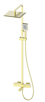 Душевая стойка Oliveeka D-Line OL-739901-BG с термостатом, золото матовое