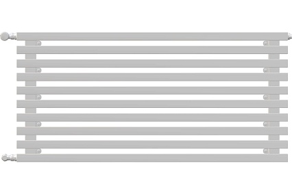 Трубчатый радиатор с прямоугольным профилем GUARDO 60x30 RETTA 6P 280x800 мм, 6 секций, боковое подключение, белый матовый 6P-0800-06 BK-GOR R9016(M)